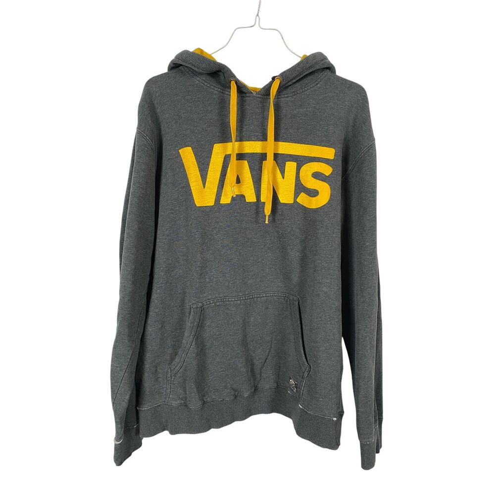 Vans Men's Dark Gray Hoodie Sweater Front Pocket Size M